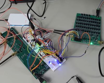 The discrete 14-bit DAC under test. (Credit: Sine Lab, YouTube)